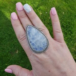 Moonstone silver ring size 9